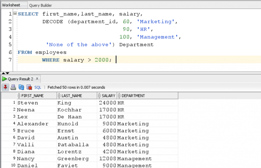 Sum Decode In Oracle Sql