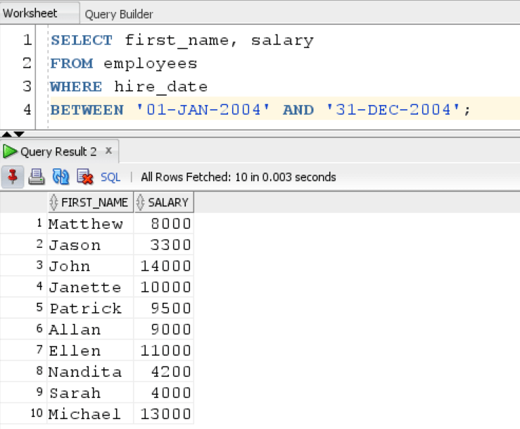 Oracle BETWEEN Qurosity Learning Never Stops