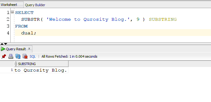 Example Of Substr In Oracle