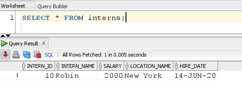 Oracle Prepared Statement Insert Example