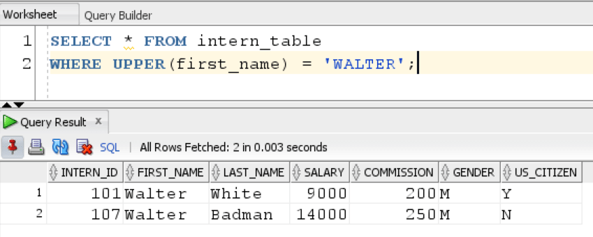 Oracle Simple Query with Function