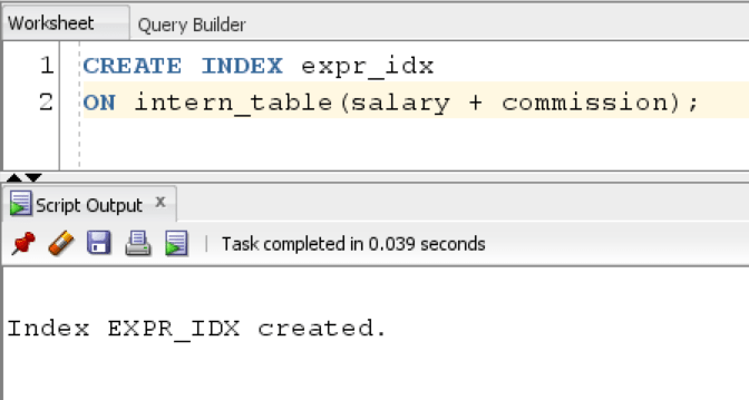Create Expression Based Index For Oracle