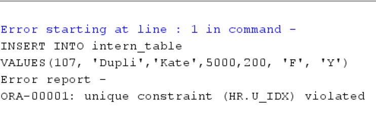Oracle Constraint Violated by Insert Statement