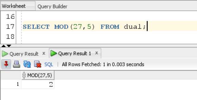 MOD with Numeric Value in Oracle SQL