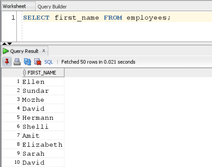 Simple SELECT Statement Oracle SQL Query
