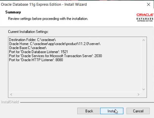 Step 4 Install Oracle 11g