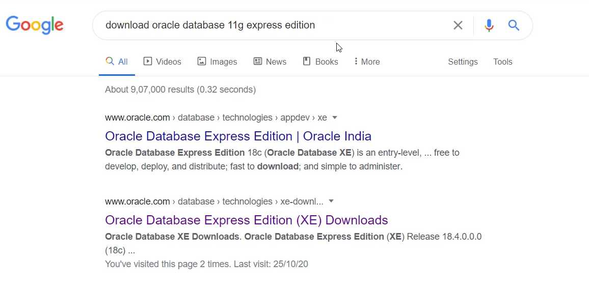 Search Download Oracle 11g Express Edition