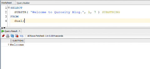 Oracle SUBSTR - Qurosity | Learning Never Stops