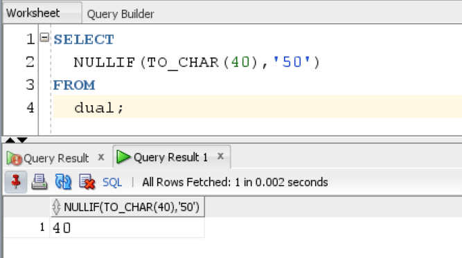 Oracle NULL IF function with TO CHAR for converting text