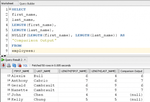 ORACLE NULL IF - Qurosity | Learning Never Stops